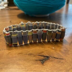 Handmade Paper Bead Bracelet